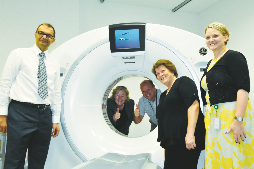 Gladstone Hospital CEO Nicki Murdock and Central Queensland Health and Hospital Service CEO Len Richards give the hospital's new CT scanner the thumbs up, with (from front left) Siavash Eshaghi, Gladstone MP Liz Cunningham and director of allied health Kerrie-Anne Frakes. Gladstone Hospital CEO Nicki Murdock and Central Queensland Health and Hospital Service CEO Len Richards give the hospital's new CT scanner the thumbs up, with (from front left) Siavash Eshaghi, Gladstone MP Liz Cunningham and director of allied health Kerrie-Anne Frakes.